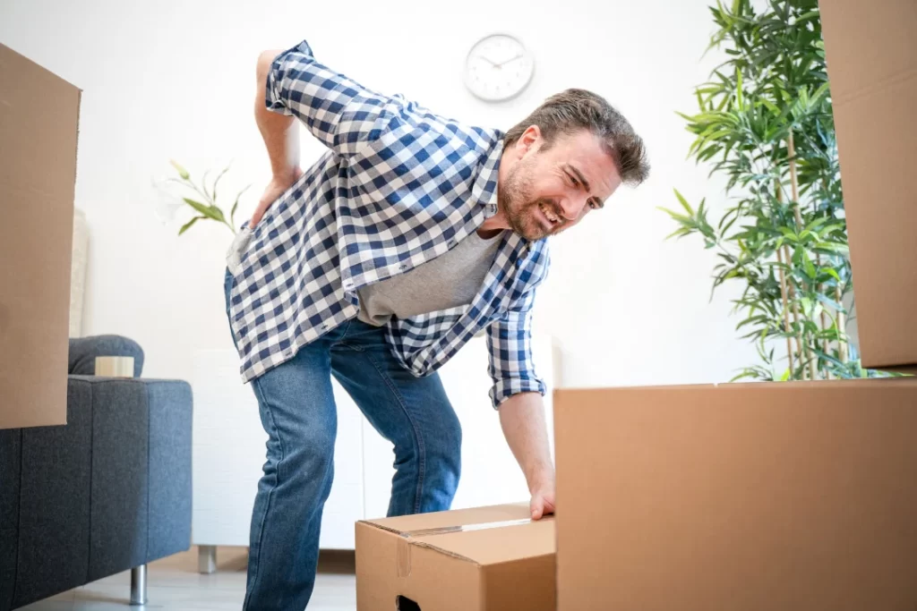 Man with back pain.