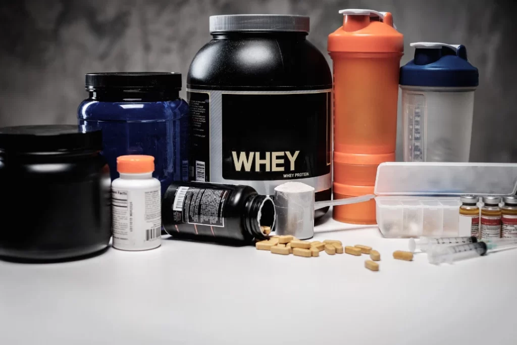 Creatine supplements, powder, and injections. 