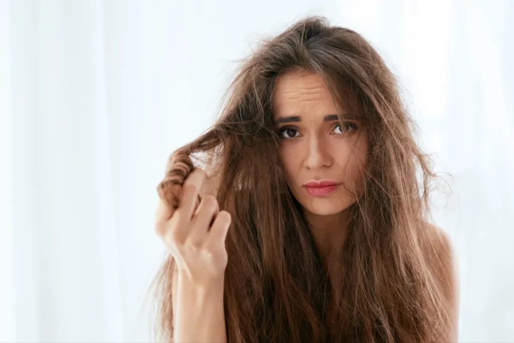 Dry hair.