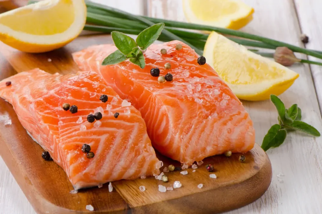 Salmon fish is rich in omega 3. 