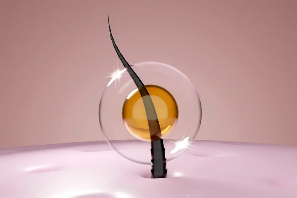 Healthy hair follicle.