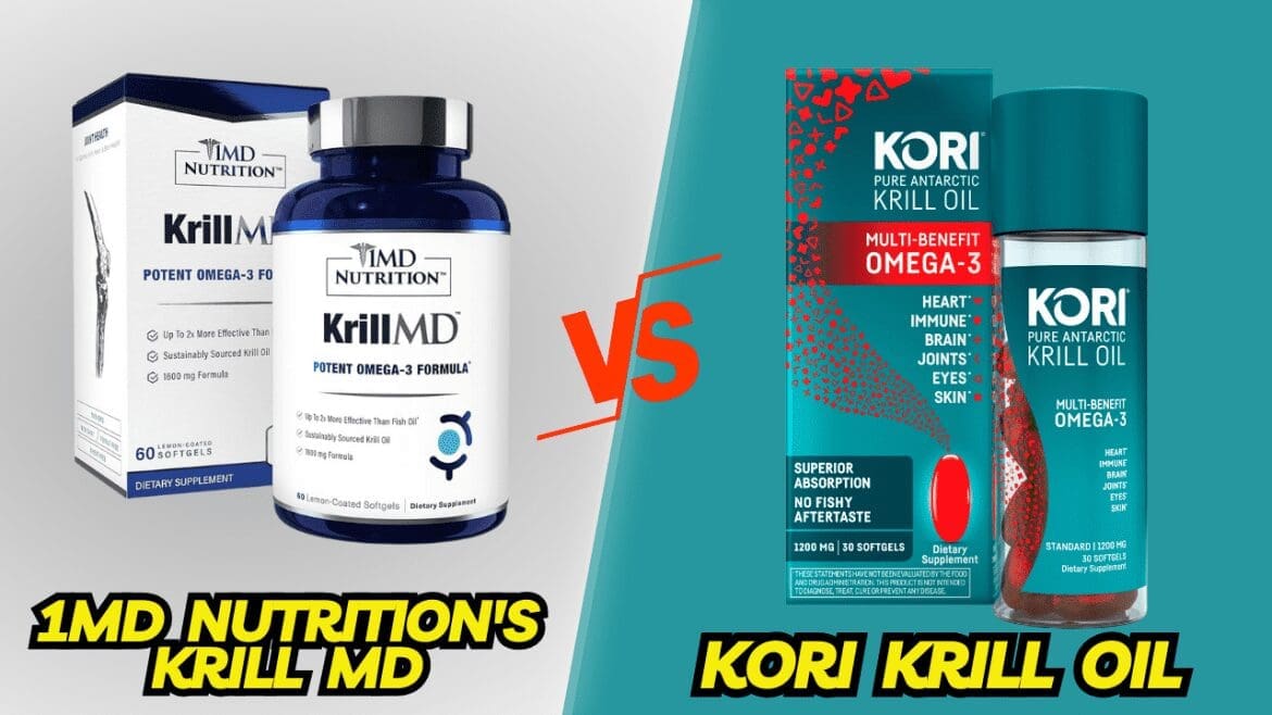 Krill Oil Benefits for Eyes?: Kori Krill Oil Softgels Vs. 1MD Nutrition's KrillMD